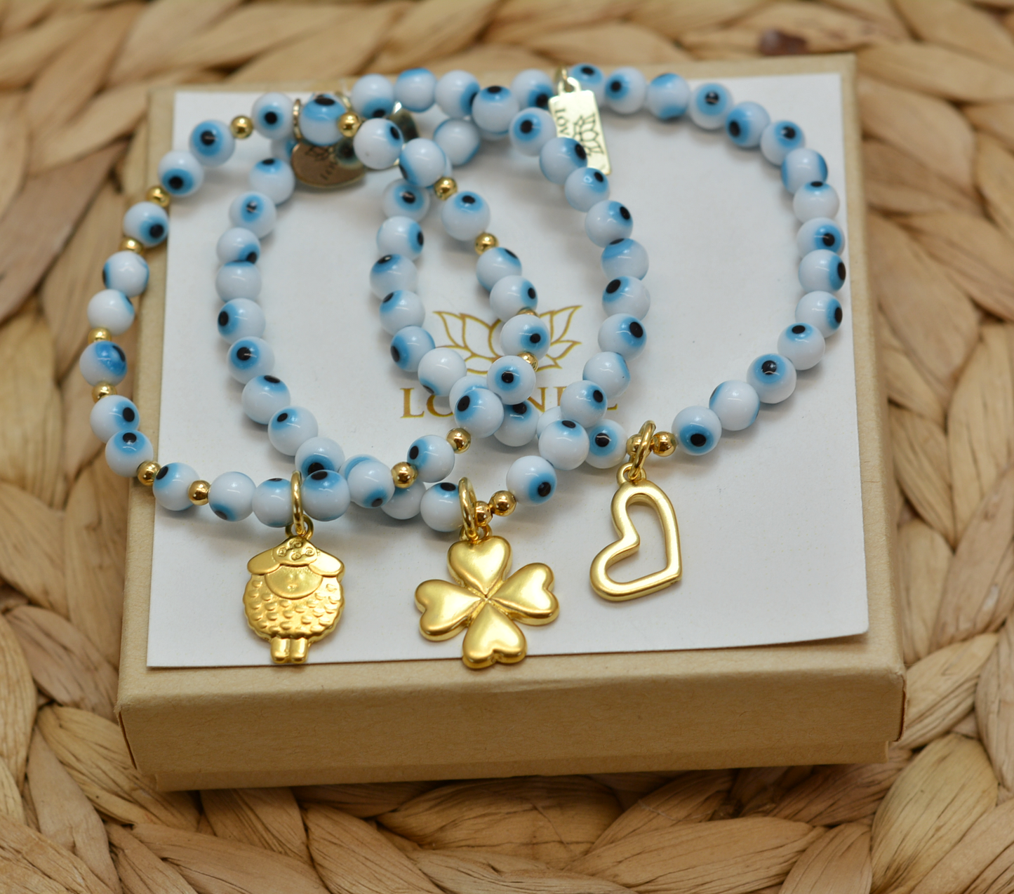 Juego de pulseras ojo turco