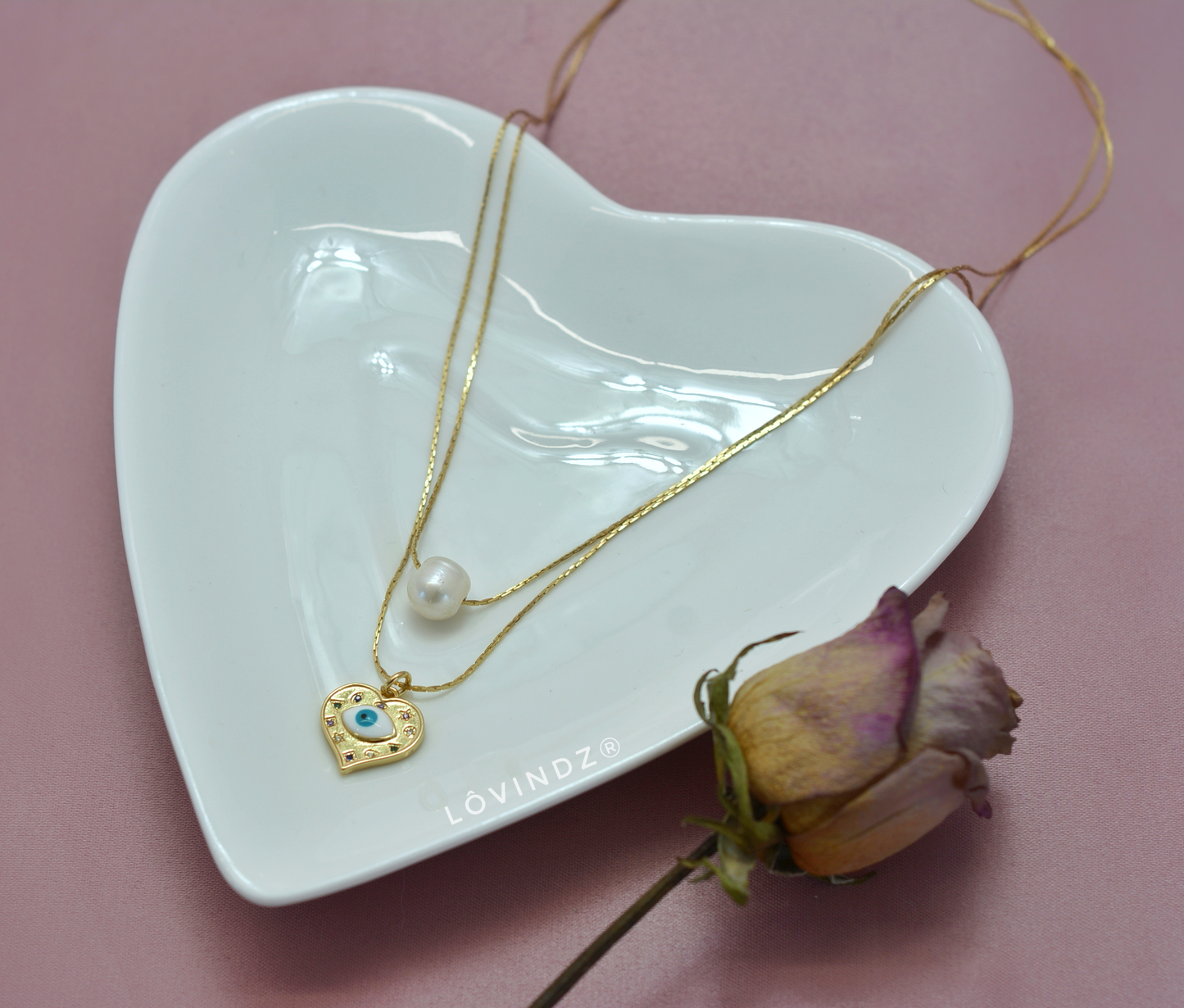 Cadena doble, ojo turco