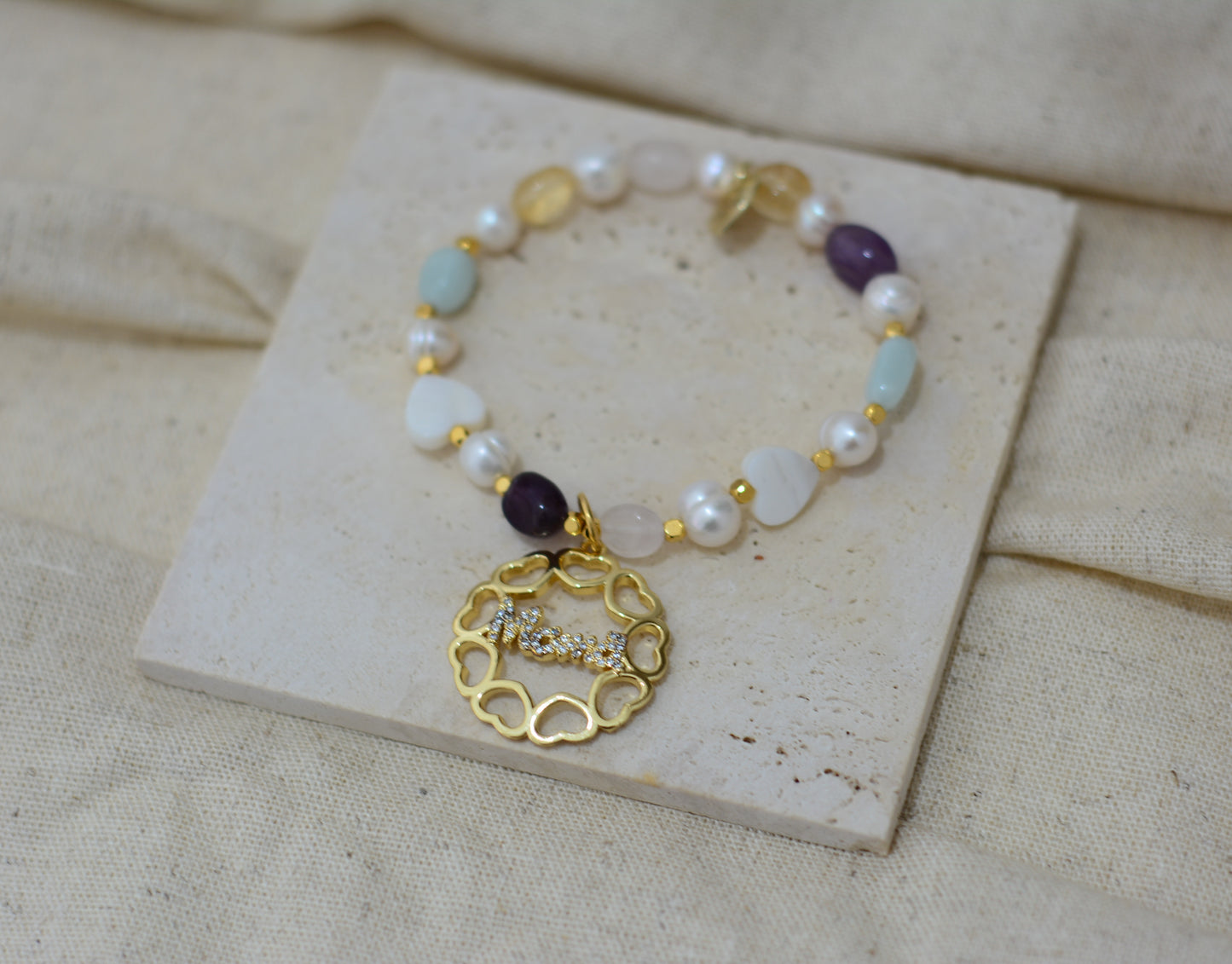 Pulsera mamá en cuarzos