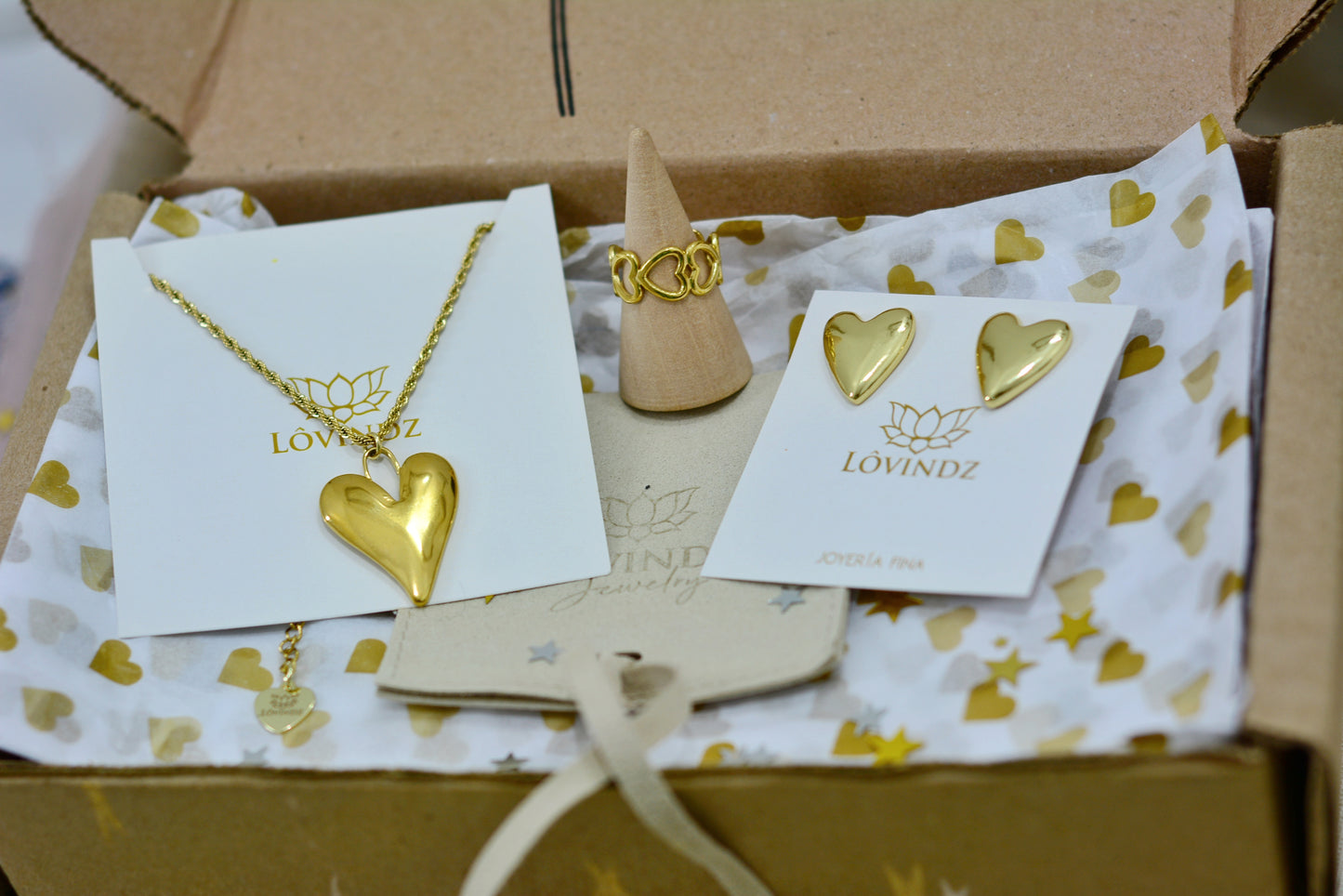 Set corazón alargado