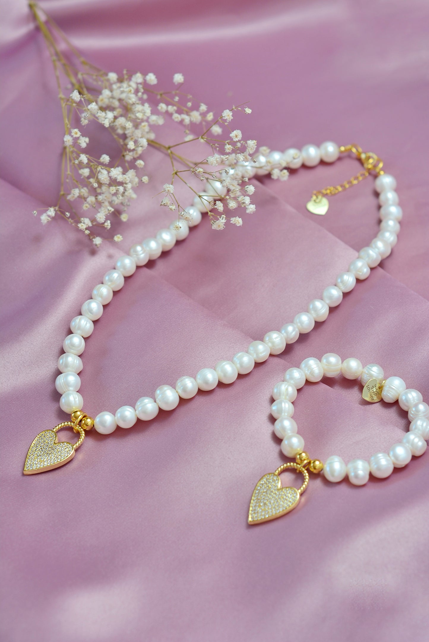 Collar corazón de zirconia