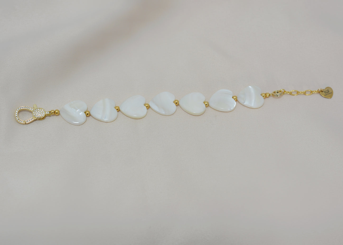 Pulsera corazón madre perla