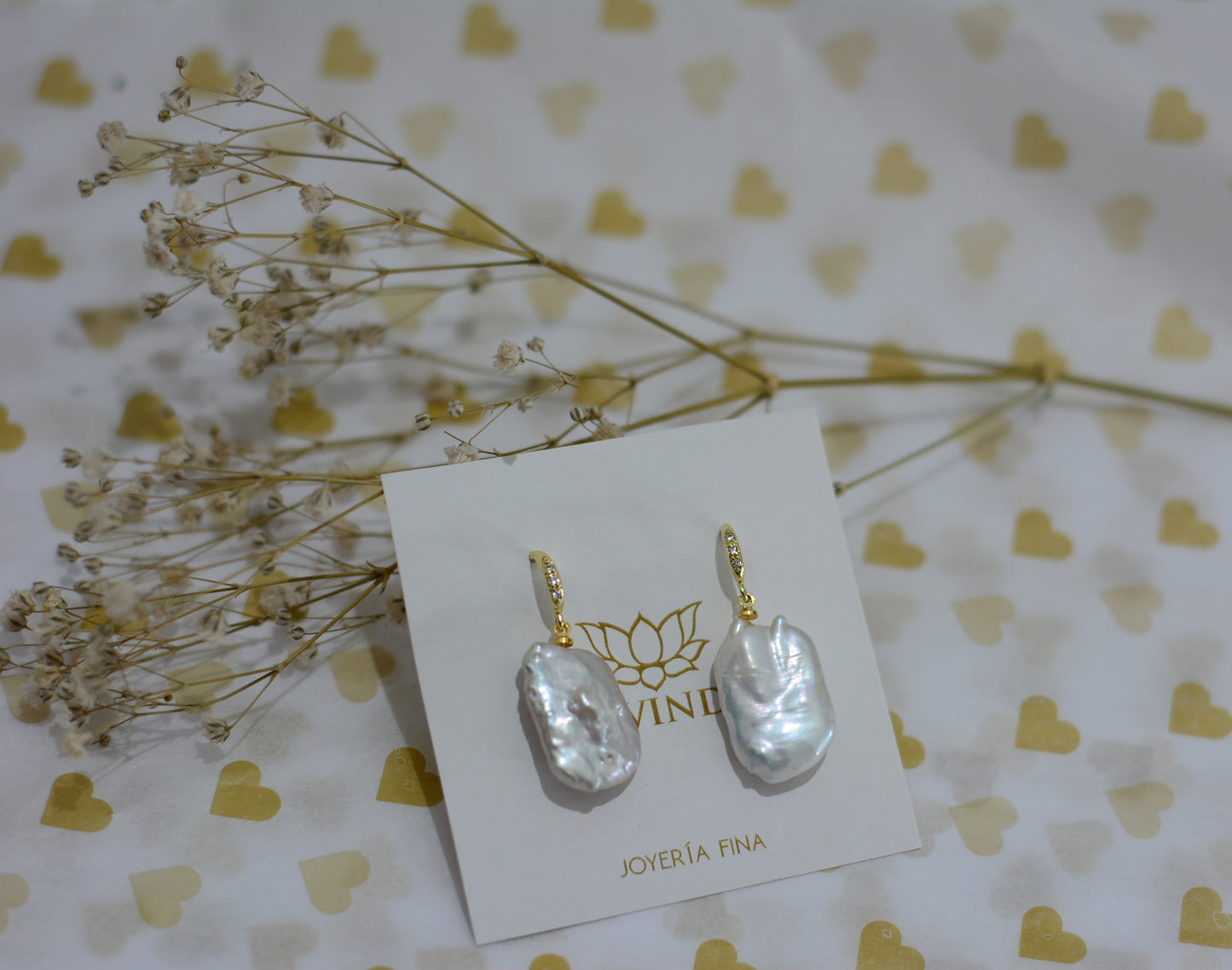Aretes perlas Keshi