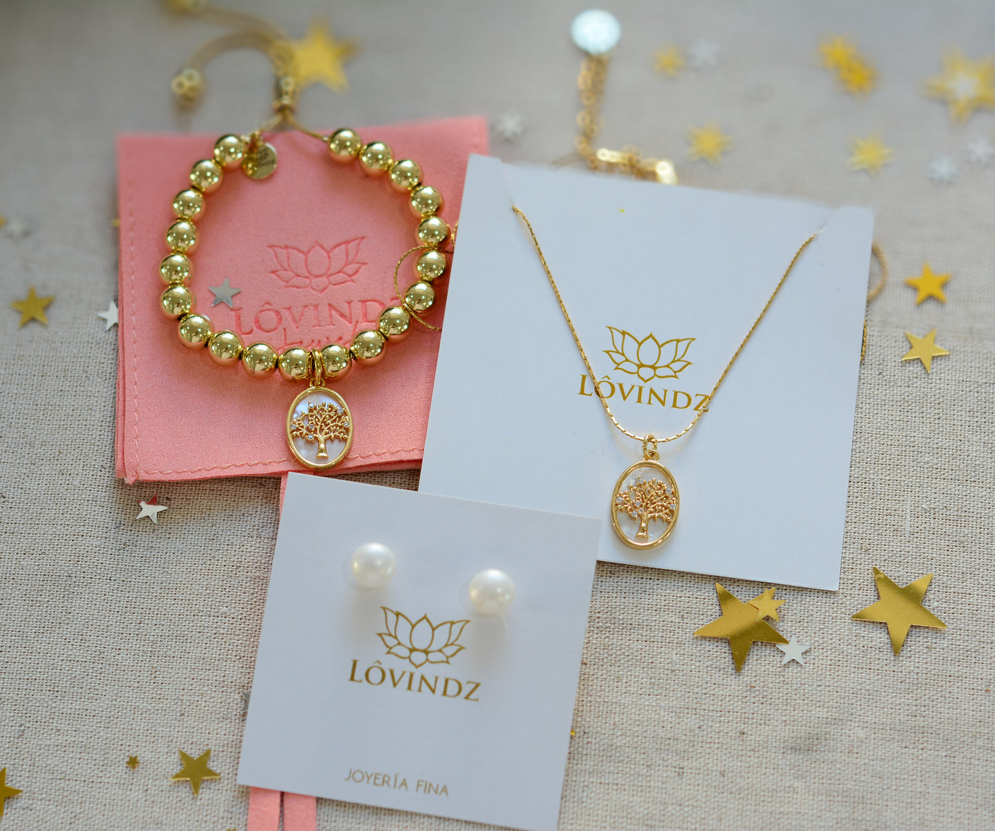 Set de arbol de madre perla