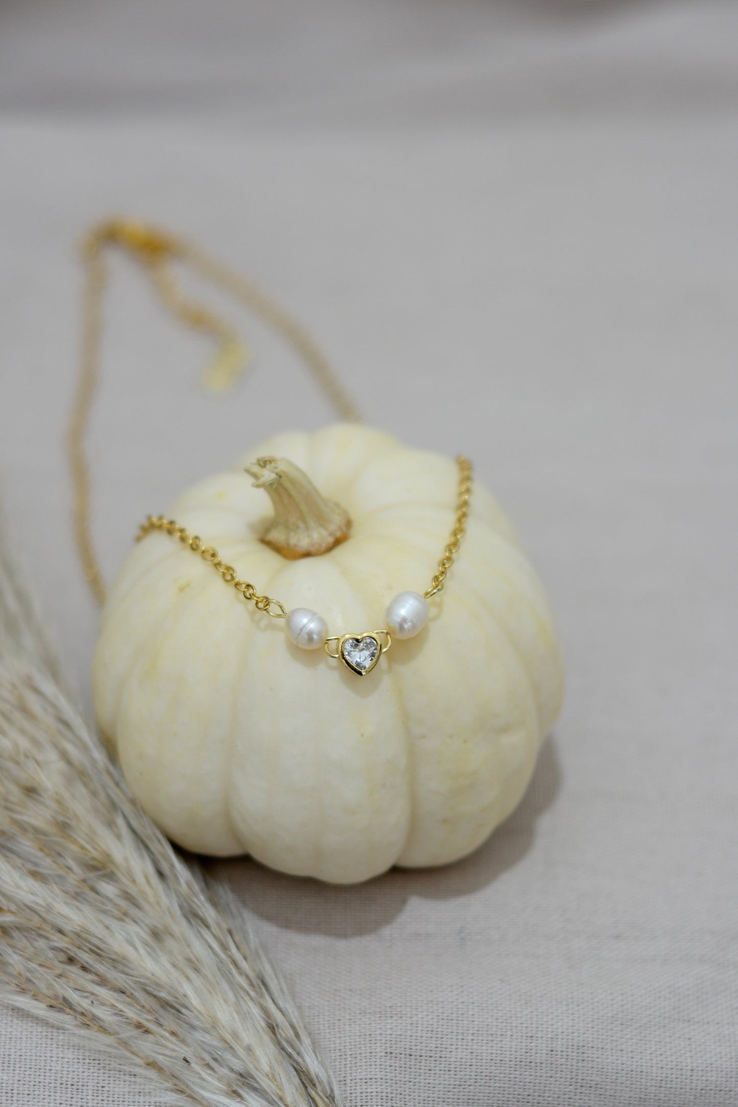 Cadena corazón zirconia