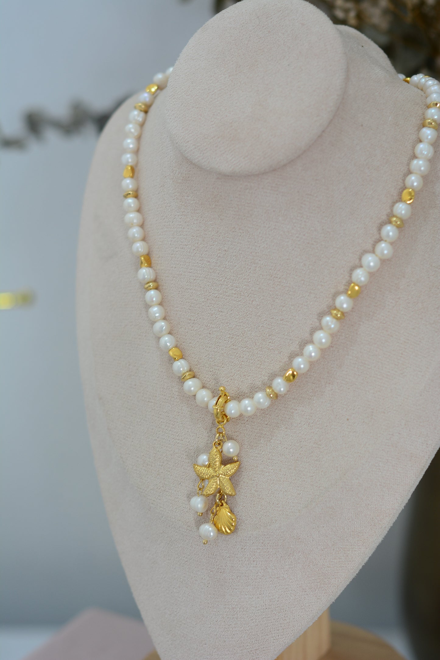 Collar concha y estrella de mar