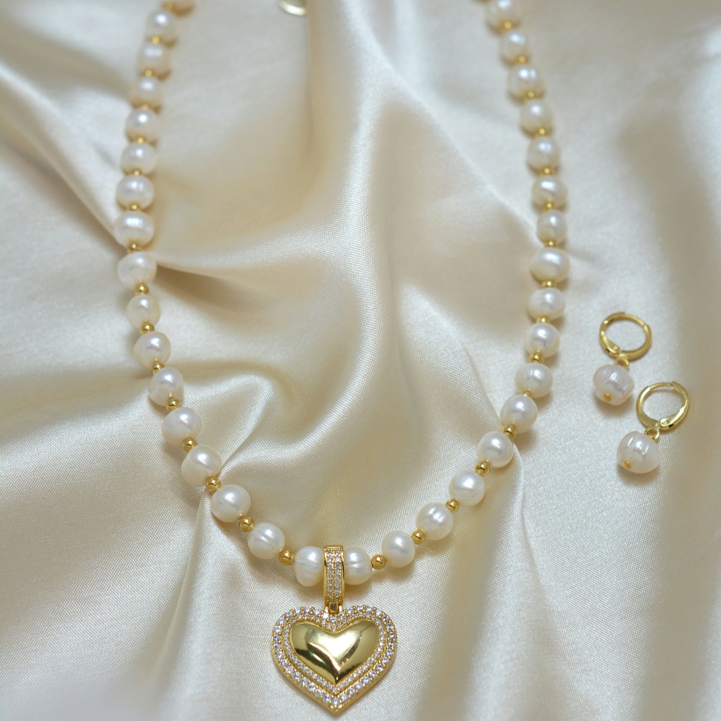 Set corazón de zirconia