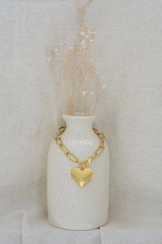 Pulsera corazón calado