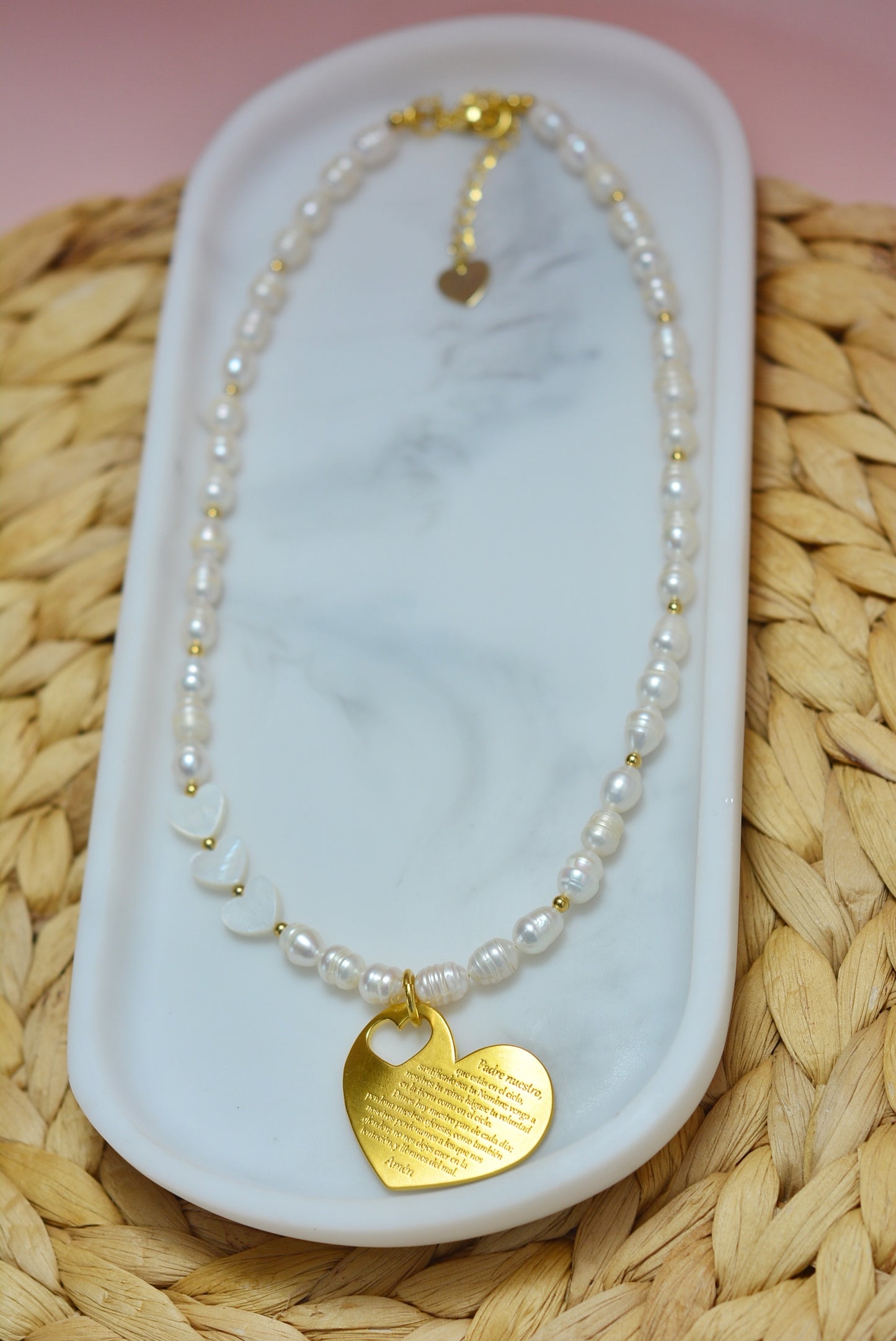Collar corazón padre nuestro