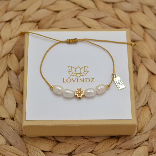 Pulsera ajustable trébol