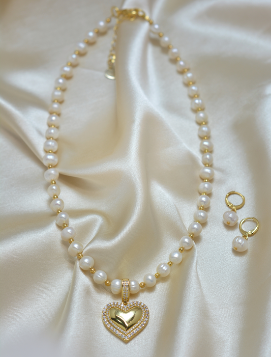 Set corazón de zirconia