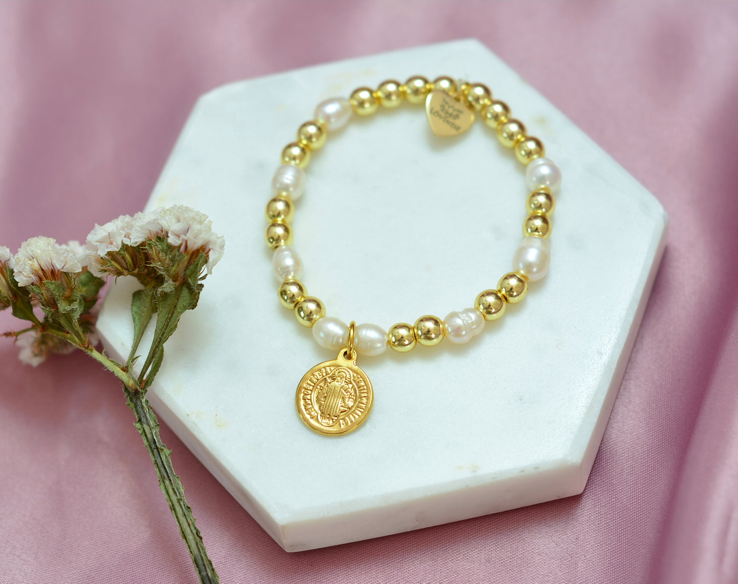 Pulsera medalla San Benito