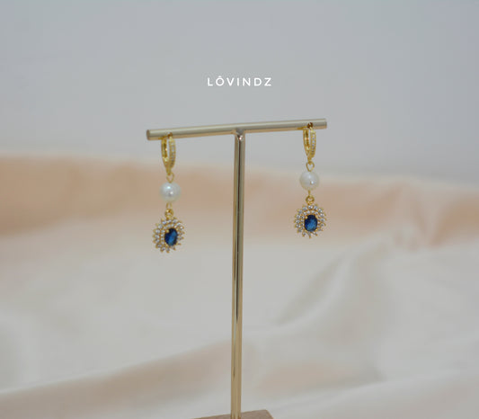 Aretes largos de zirconia