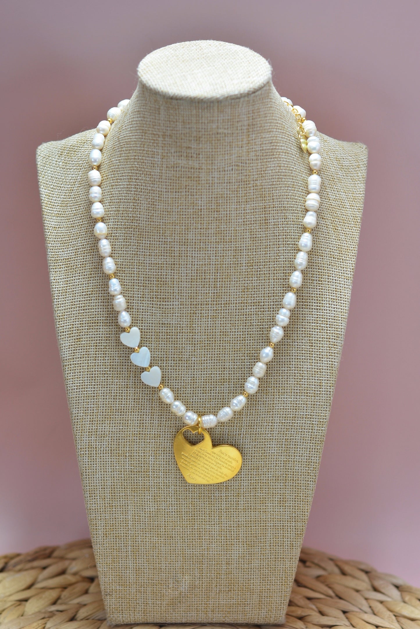 Collar corazón padre nuestro