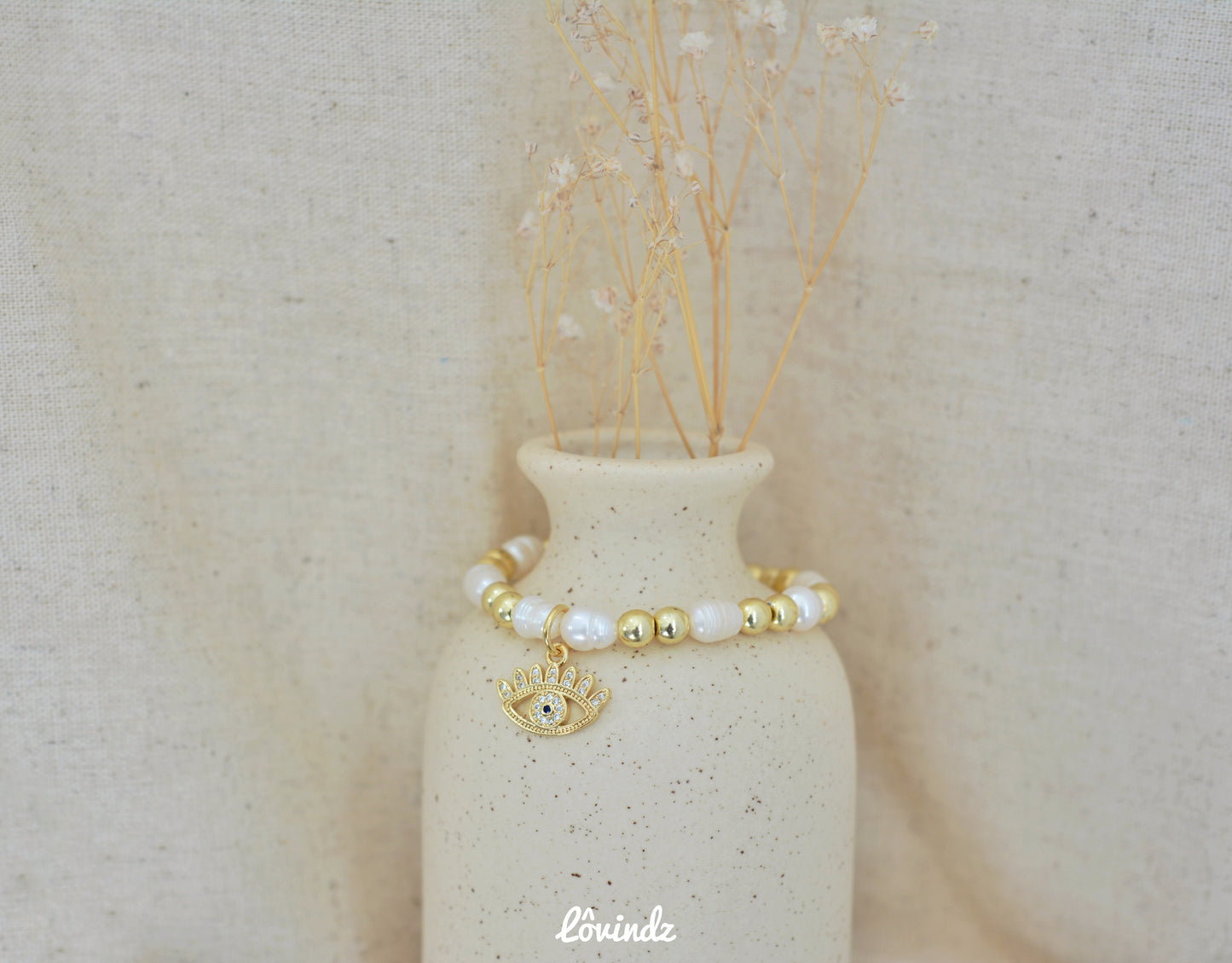 Pulsera ojo turco de zirconia