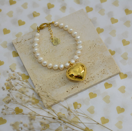 Pulsera llamador de ángeles en forma de corazón