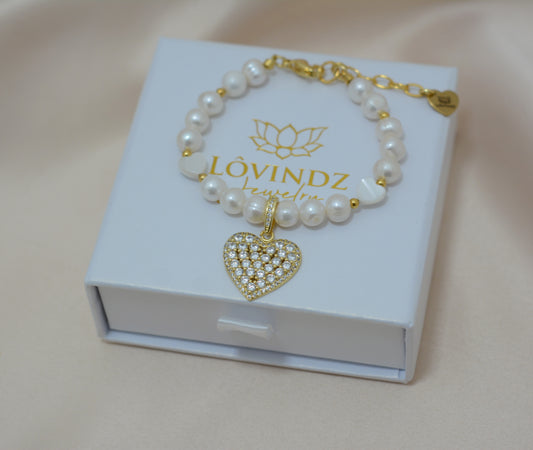 Pulsera corazón de zirconias