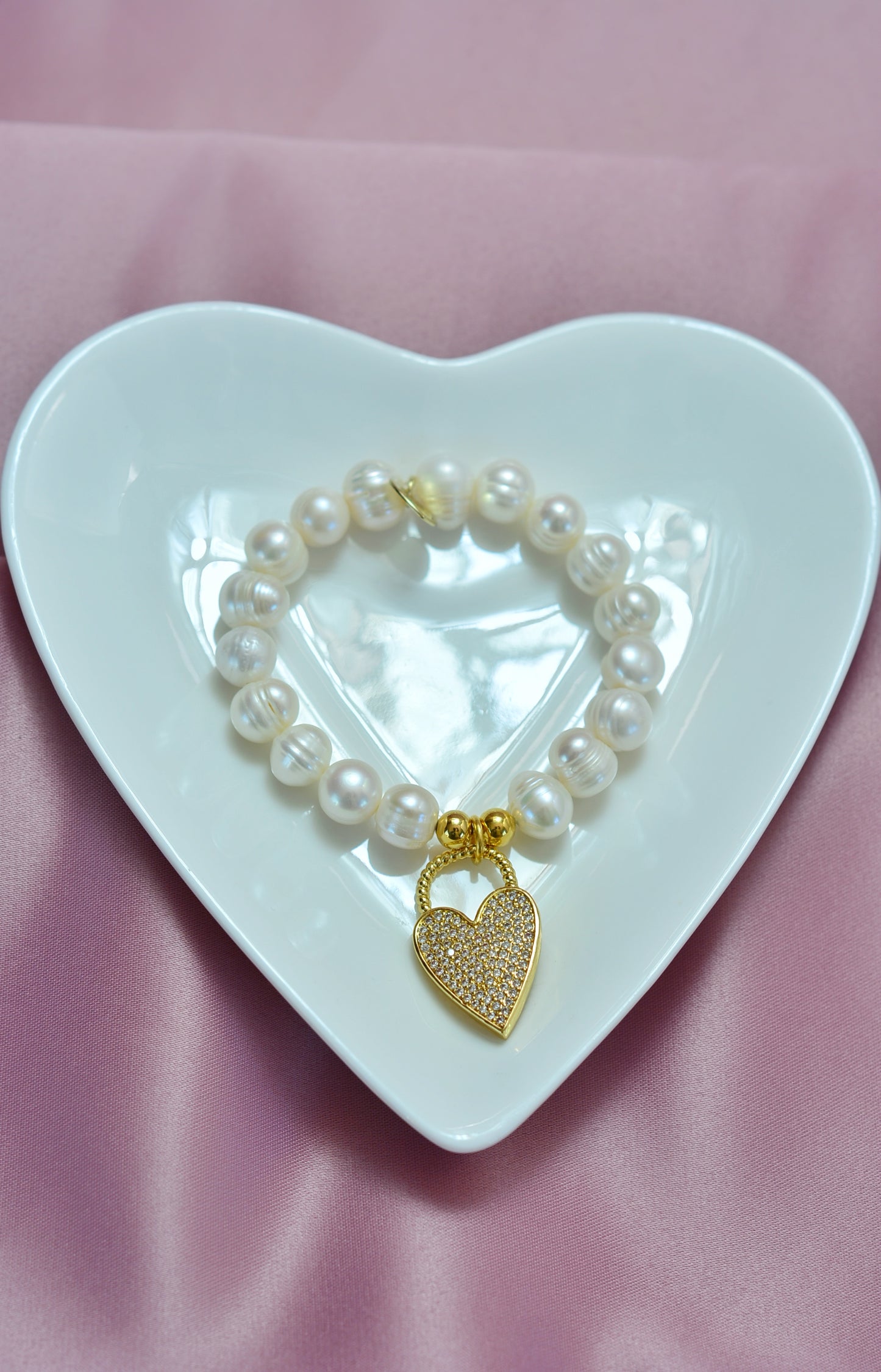 Pulsera corazón de zirconias