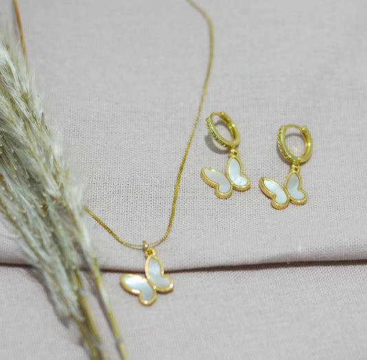 Set mariposas de madre perla