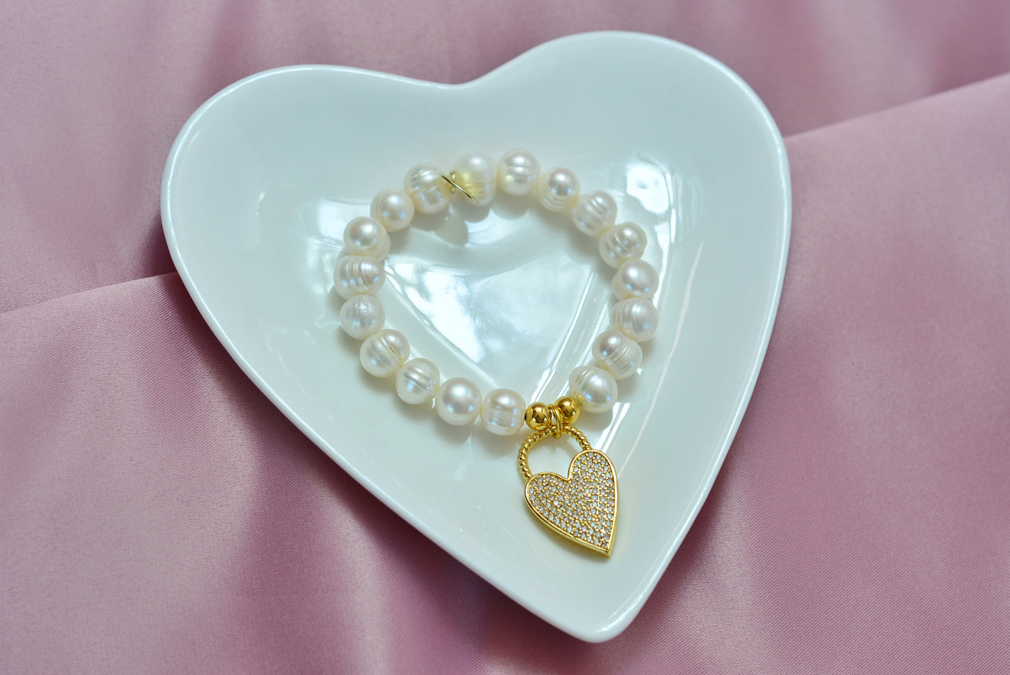 Pulsera corazón de zirconias