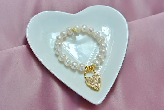 Pulsera corazón de zirconias