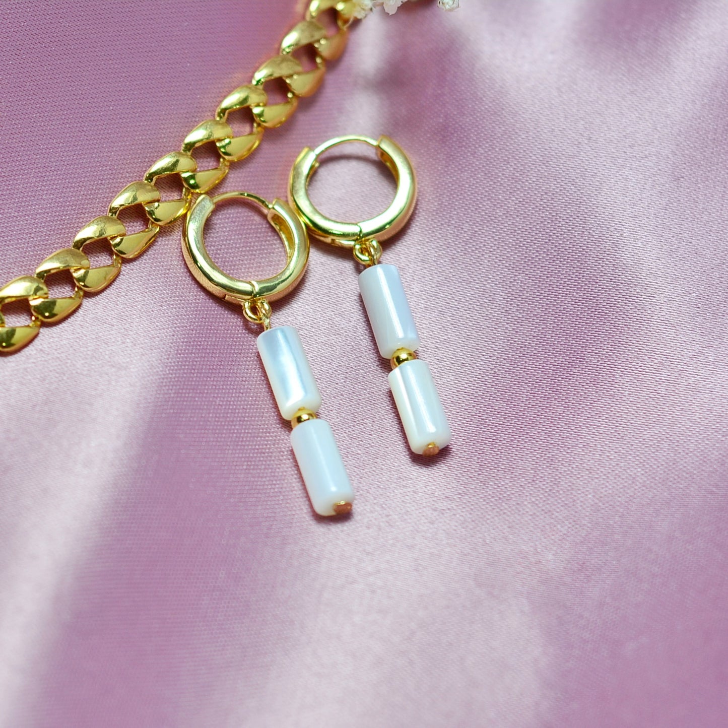 Collar madre perla y perla Keshi