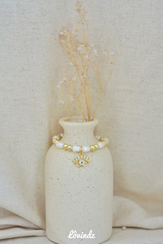 Pulsera ojo turco de zirconia