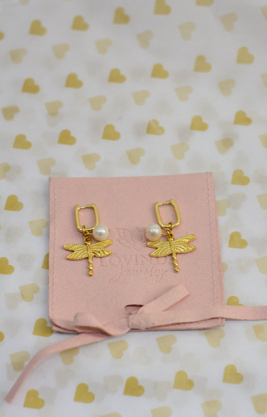 Aretes libélula
