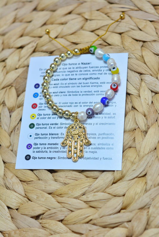 Pulsera ojo turco Hamsa