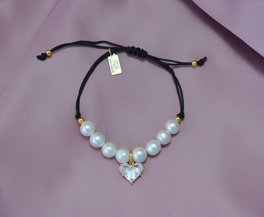 Pulsera corazón zirconias