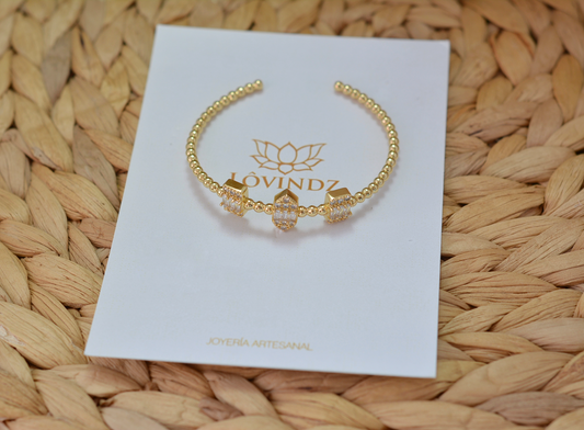 Juego de pulseras perla y zirconias